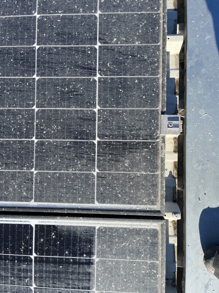 Schmutzige Photovoltaik Module